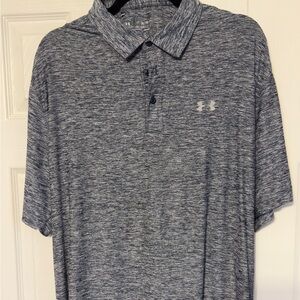 Under Armour Men's Heathered Gray Polo Shirt